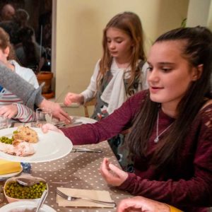 Family at Thanksgiving Dinner